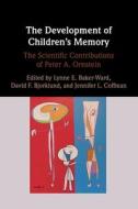 The Development Of Children's Memory edito da Cambridge University Press