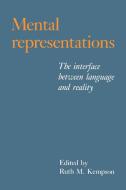 Mental Representations edito da Cambridge University Press