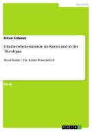 Glaubensbekenntnisse Im Koran Und In Der Theologie di Erkan Erdemir edito da Grin Publishing