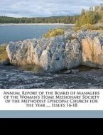 Annual Report Of The Board Of Managers O edito da Nabu Press