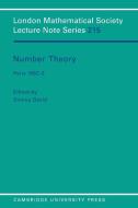 Number Theory di Soeminaire de Thoeorie Des Nombres de Pa edito da Cambridge University Press