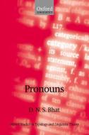 Pronouns di D. N. S. Bhat edito da OXFORD UNIV PR