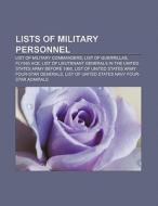 Lists of military personnel di Books Llc edito da Books LLC, Reference Series