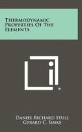 Thermodynamic Properties of the Elements di Daniel Richard Stull, Gerard C. Sinke edito da Literary Licensing, LLC