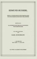 Ideen Zu Einer Reinen Phanomenologie Und Phanomenologischen Philosophie di Edmund Husserl edito da Springer-Verlag GmbH