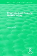: Urban Land And Property Markets In Italy (1996) di Gastone Ave edito da Taylor & Francis Ltd