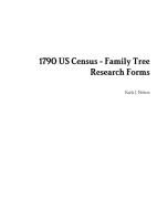 1790 US Census - Family Tree Research Forms di Karla J. Nelson edito da Lulu.com