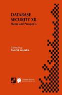Database Security XII edito da Springer US