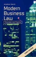 Modern Business Law di J G Merritt edito da Liverpool Academic Press