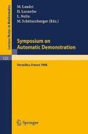 Symposium on Automatic Demonstration edito da Springer Berlin Heidelberg