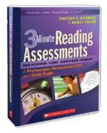 3-Minute Reading Assessments: A Professional Development DVD and Study Guide [With Study Guide] di Timothy V. Rasinski, Nancy Padak edito da Scholastic Teaching Resources