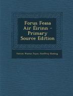 Forus Feasa Air Eirinn - Primary Source Edition di Patrick Weston Joyce, Geoffrey Keating edito da Nabu Press