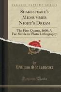 Shakespeare's Midsummer Night's Dream di William Shakespeare edito da Forgotten Books