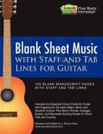 Blank Sheet Music with Staff and Tab Lines for Guitar: 100 Blank Manuscript Pages with Staff and Tab Lines di J. Bruce Jones edito da Createspace