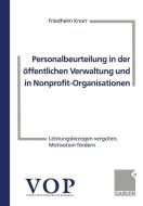 Personalbeurteilung in der öffentlichen Verwaltung und in Nonprofit-Organisationen edito da Gabler Verlag