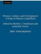 Women, Culture, and Development: A Study of Human Capabilities di Nussbaum, World Institute for Development Economic edito da OXFORD UNIV PR