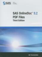 SAS OnlineDoc 9.2: PDF Files edito da SAS Institute