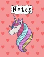 Notes: Cute Unicorn & Pink Hearts Pattern, Large Lined Notebook for Girls, 110 Pages, 8.5 X 11, for Keeping Notes, Journal Wr di Pinkcrushed Notebooks, Pinkcrushed Sketchbooks edito da Createspace Independent Publishing Platform