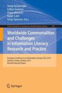 Worldwide Commonalities and Challenges in Information Literacy Research and Practice edito da Springer International Publishing
