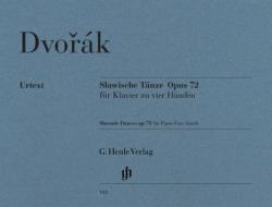 Slawische Tänze op. 72 für Klavier zu vier Händen di Antonín Dvorák edito da Henle, G. Verlag