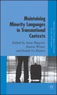 Maintaining Minority Languages in Transnational Contexts di Anne Pauwels edito da SPRINGER NATURE