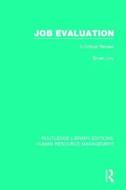 Job Evaluation di Bryan Livy edito da Taylor & Francis Ltd