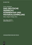 Das deutsche Seerecht. Kommentar und Materialsammlung, Registerband, A - Z di Georg Abraham edito da De Gruyter