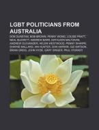 Lgbt Politicians From Australia: Don Dun di Books Llc edito da Books LLC, Wiki Series