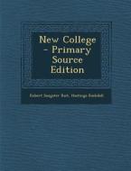 New College di Robert Sangster Rait, Hastings Rashdall edito da Nabu Press