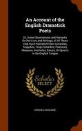 An Account Of The English Dramatick Poets di Gerard Langbaine edito da Arkose Press