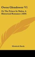 Owen Glendower V1: Or the Prince in Wales, a Historical Romance (1849) di Elizabeth Hardy edito da Kessinger Publishing