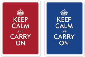 Keep Calm and Carry on Premium Playing Cards, Two Standard Decks edito da Peter Pauper Press