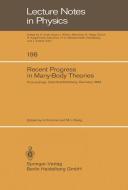 Recent Progress in Many-Body Theories edito da Springer Berlin Heidelberg