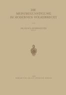 Die Meistbegünstigung im Modernen Völkerrecht di Na Bonhoeffer edito da Springer Berlin Heidelberg