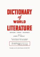 Dictionary of World Literature di Joseph T Shipley edito da Philosophical Library