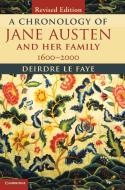 A Chronology of Jane Austen and Her Family di Deirdre Le Faye edito da Cambridge University Press