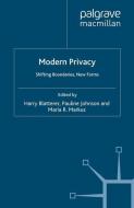 Modern Privacy di Harry Blatterer, Pauline Johnson, Maria R. Markus edito da Palgrave Macmillan UK