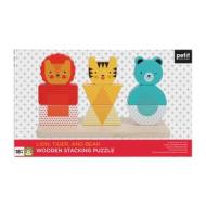 Lion, Tiger, And Bear Wooden Stacking Puzzle di Petit Collage edito da Chronicle Books