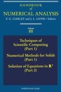 Techniques of Scientific Computing (Part 1) - Solutions of Equati di P. G. Ciarlet edito da ELSEVIER