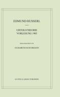 Urteilstheorie Vorlesung 1905 di Edmund Husserl edito da Springer Netherlands