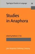Studies In Anaphora edito da John Benjamins Publishing Co