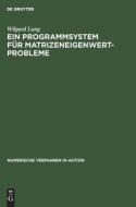 Ein Programmsystem für Matrizeneigenwertprobleme di Wilgard Lang edito da De Gruyter