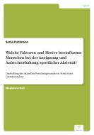 Welche Faktoren und Motive beeinflussen Menschen bei der Aneignung und Aufrechterhaltung sportlicher Aktivität? di Sonja Puhlmann edito da Diplom.de