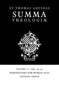Dispositions for Human Acts di Thomas Aquinas edito da Cambridge University Press
