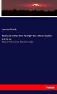 Review of a letter from the Right Rev. John H. Hopkins D.D. LL. D., di Leonard Marsh edito da hansebooks