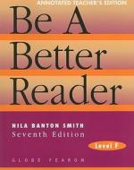 Be a Better Reader, Level F di Nila Banton Smith edito da GLOBE FEARON