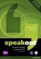 Speakout Pre-intermediate Students' Book (with DVD / Active Book) di Antonia Clare, J. J. Wilson edito da Pearson Longman