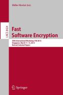 Fast Software Encryption edito da Springer-Verlag GmbH
