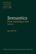 Semantics di Igor Mel'Cuk edito da John Benjamins Publishing Co