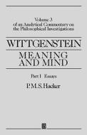 Wittgenstein: Meaning and Mind di P. M. S. Hacker edito da Wiley-Blackwell